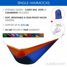 Yes4All Single Lightweight Camping Hammock with Carry Bag (Purple/Red) 566638285